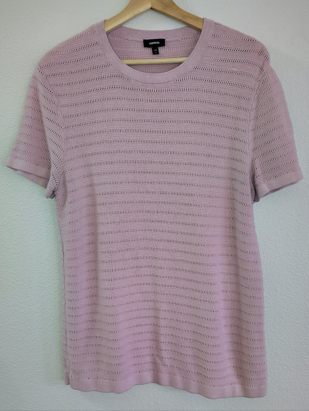 Pink EXPRESS Short-Sleeve Sweater ~ Size Medium ~ Like New